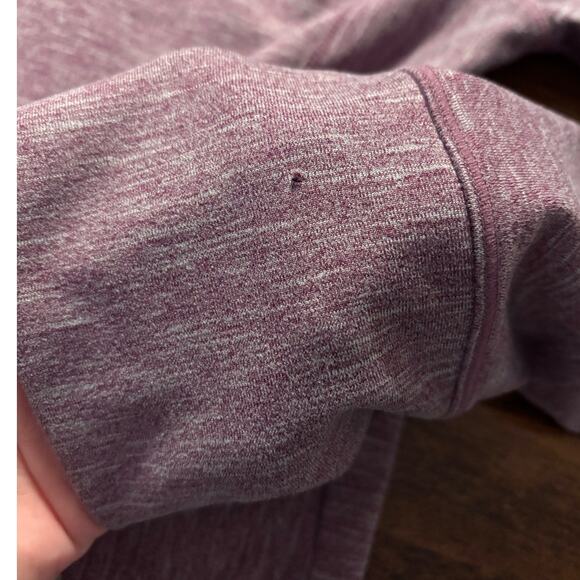 Prana Women’s Large Pullover Top Cowl Neck Purple Kangaroo Pocket Hiking Layer - Picture 8 of 8